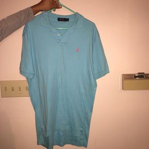 light blue polo